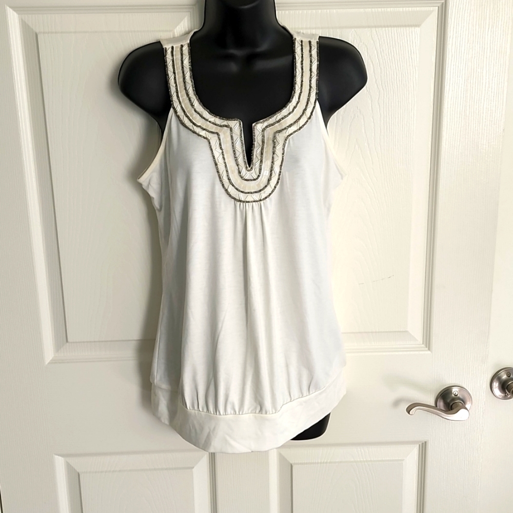 White house black market size medium tank top with sequins